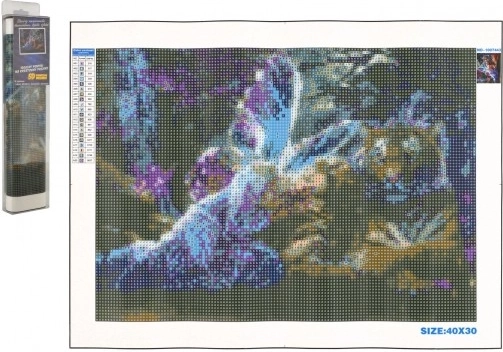 Pittura diamantata NORIMPEX – fata farfalla 30 × 40 cm