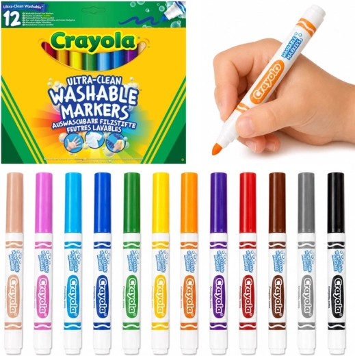 Set di pennarelli lavabili da disegno 12 colori