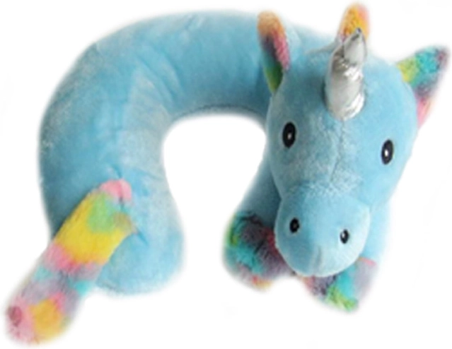 Poggiatesta peluche 3D a forma di unicorno per bambini