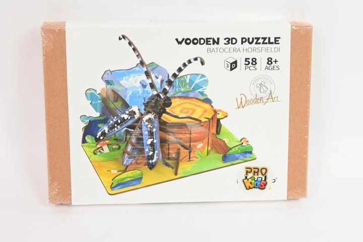 Puzzle 3D in legno Scarabeo nel bosco