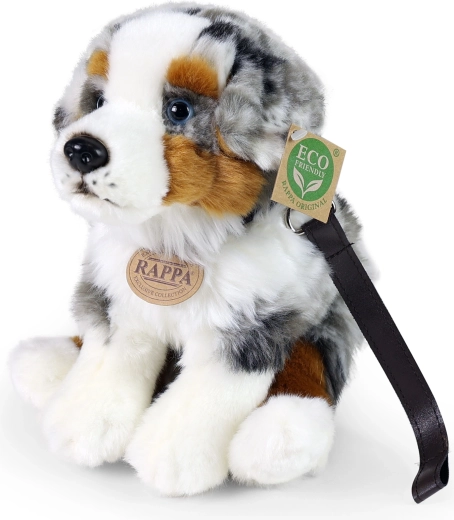 RAPPA cane da pastore australiano di peluche seduto 27 cm ECO-FRIENDLY