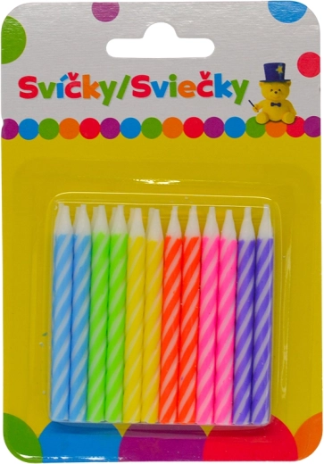 Candeline colorate per compleanno 24 pz