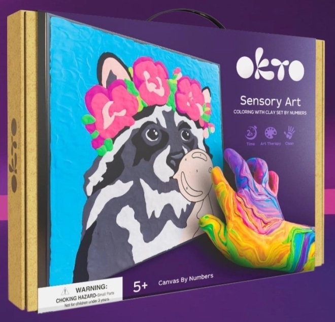 Set artistico per dipingere su tela con procione 29 × 29 cm