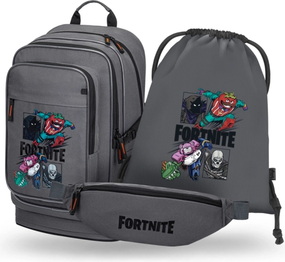 Set scolastico Baagl Cubic Fortnite Squad 3 in 1: zaino, sacchetto e marsupio (GRS)