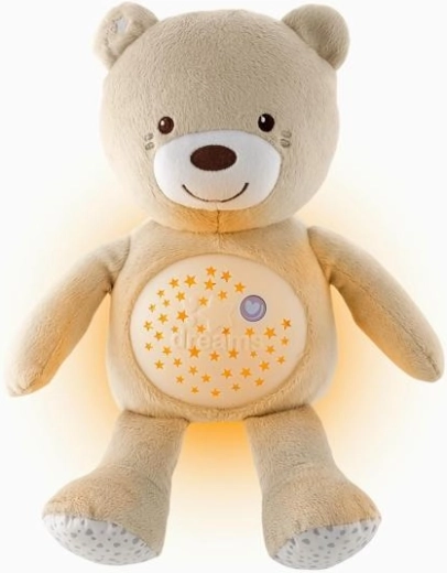 Chicco orsetto di peluche con proiettore e musica Baby Bear First Dreams, beige