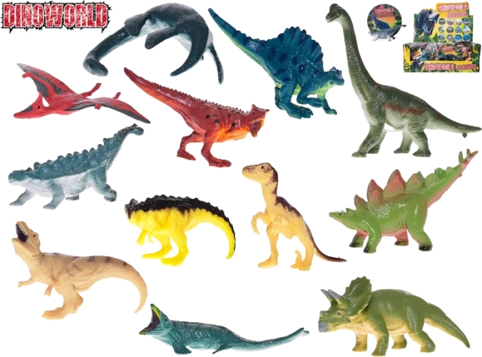 Dinoworld set di figure di dinosauri 12 pz, 8 cm