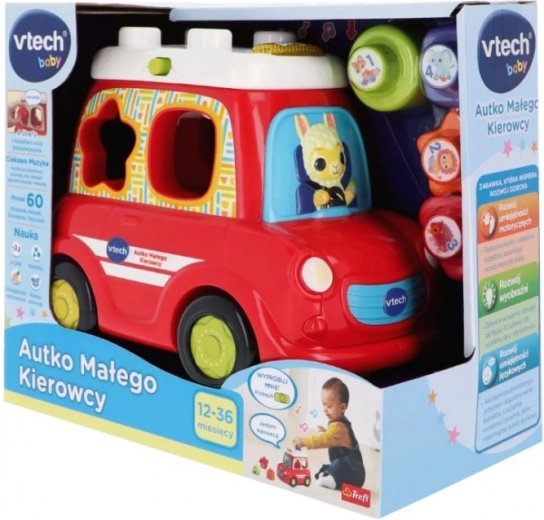 Macchinina educativa interattiva con sorter VTech, rossa, lingua polacca