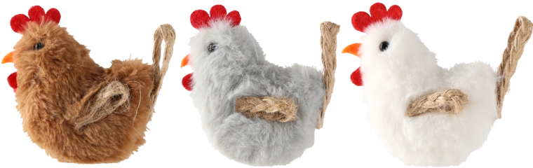 Decorazione pasquale appesa gallinella 6 × 6 cm, mix di colori, 12 pezzi