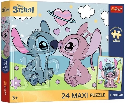 Puzzle maxi 24 pezzi Premium Plus Kids: sogni di Lilo e Stitch