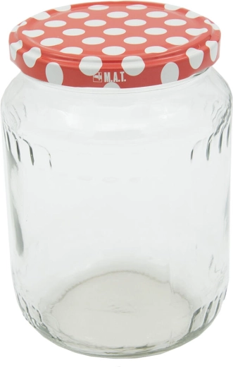 Vasetti per conserve 720 ml TWIST 82 con coperchi Pois, 8 pz