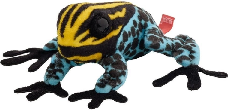 Rana di peluche colorata 10 cm
