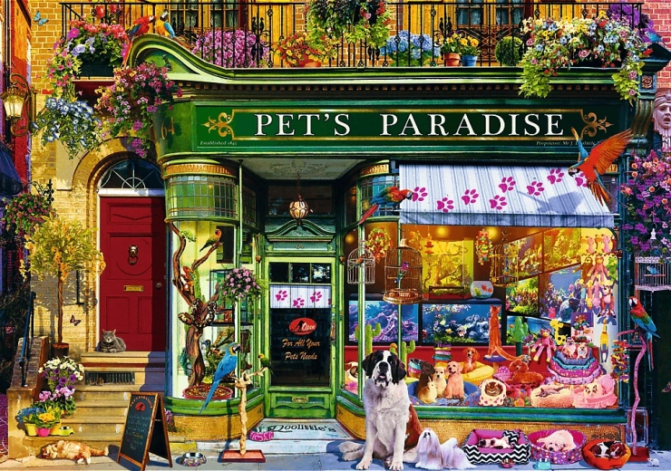 Puzzle Trefl Premium Plus Tea Time: Paradiso degli animali 1000 pezzi