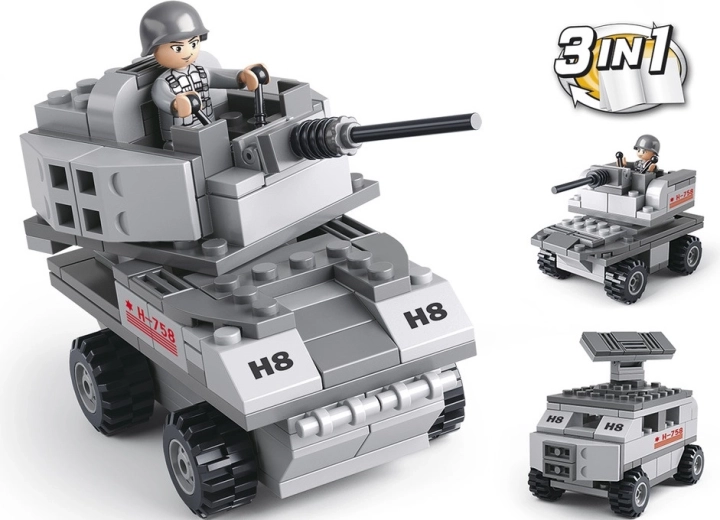 Sluban Army 3 in 1 veicolo corazzato (110 pezzi) - 1 pezzo