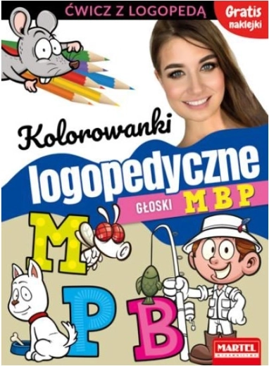 Album da colorare di logopedia Suoni M B P