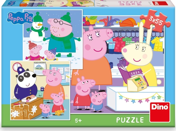 Puzzle PEPPA PIG – pomeriggio allegro 3×55 pezzi