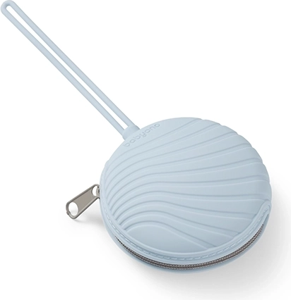 Babyono custodia in silicone per succhietto con zip blu
