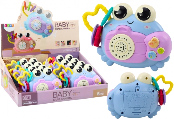 Granchio macchina fotografica sonaglio Proiettore suoni a batteria blu