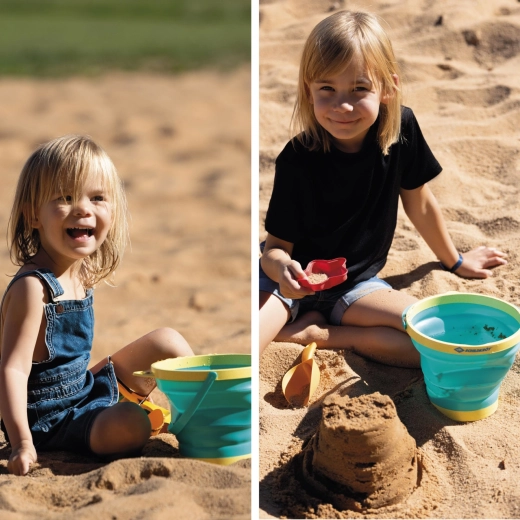 Schildkröt set pieghevole di giochi da sabbia Bucket Crew