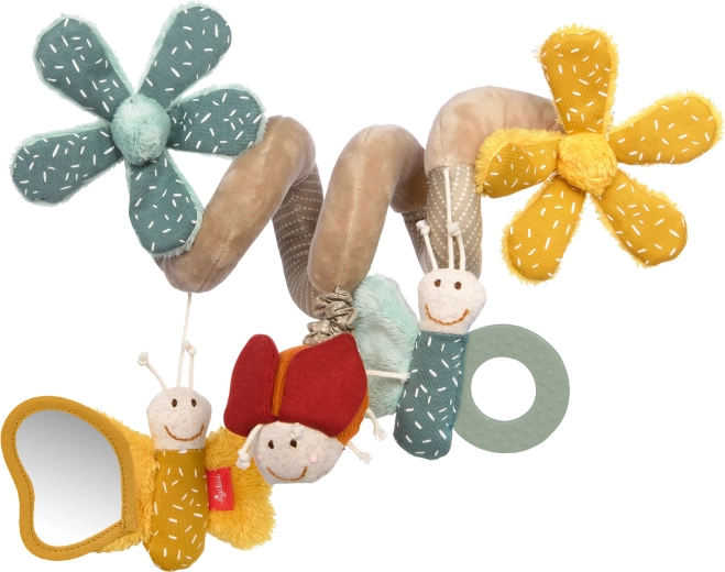 Spirale Sigikid per passeggino con farfalle, sonaglio, specchietto e massaggiagengive 45 cm