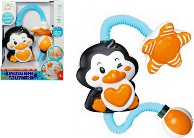 Giocattolo da bagno pinguino con doccetta per bambini