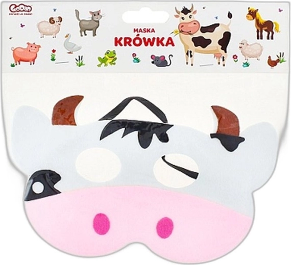 Maschera in feltro per bambini a forma di mucca