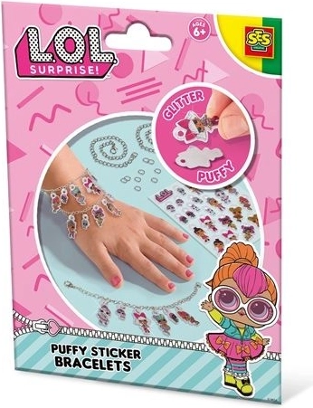 SES L.O.L. Surprise – kit per creare braccialetti pelosi e scintillanti con adesivi