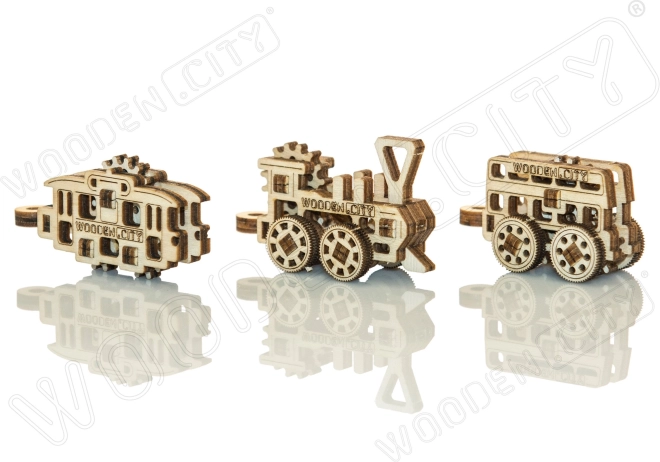 Puzzle 3D Mezzi di Trasporto - Wooden City mini set