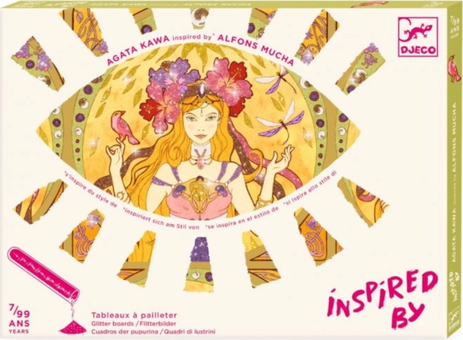 Sabbiatura scintillante - Illustrazioni ispirate da Alfons Mucha
