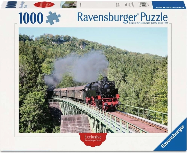 Puzzle Ravensburger ferrovia storica Sauschwänzlebahn 1000 pezzi