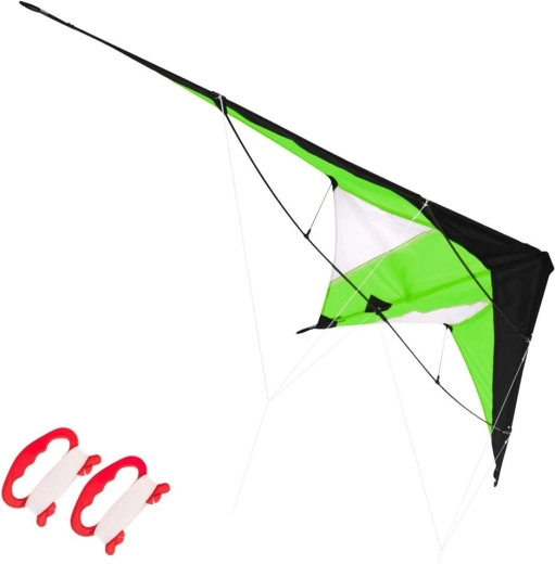 Aquilone acrobatico verde 120 × 50 cm