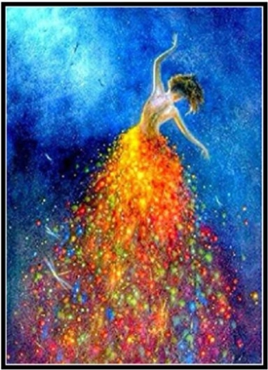 Pittura con diamanti – abiti colorati 30 × 40 cm - 1 pezzo