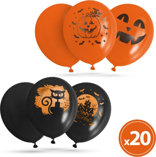 Set di palloncini di Halloween, 20 pezzi