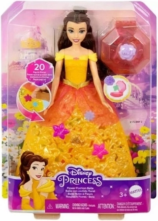 Bambola Disney Princess Belle (La Bella e la Bestia) con abito floreale - 1 pezzo