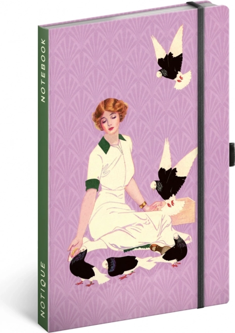 Taccuino NOTIQUE Colombe di Kateřina Winterová, a righe 13 × 21 cm