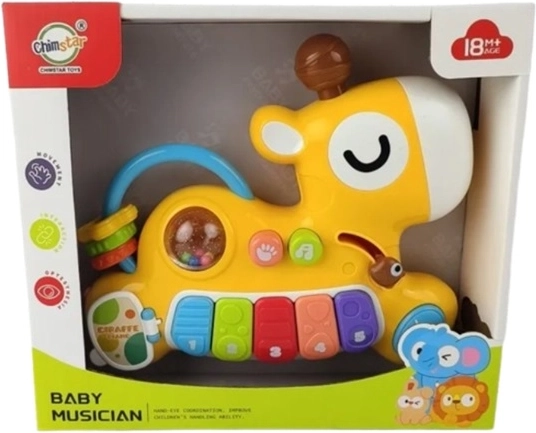 Pianoforte per bambini giraffa in scatola