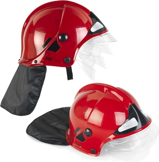 Casco da pompiere per bambini con visiera ribaltabile MSA – rosso