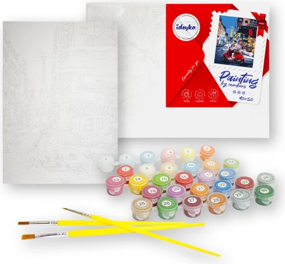 Dipingi con i numeri – Papaveri straordinari 40×50 cm, tela + colori + pennelli