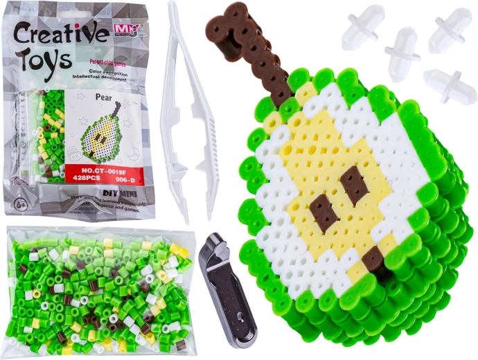 Perline da stirare 3D – sagoma pera (frutta) - 1 pezzo