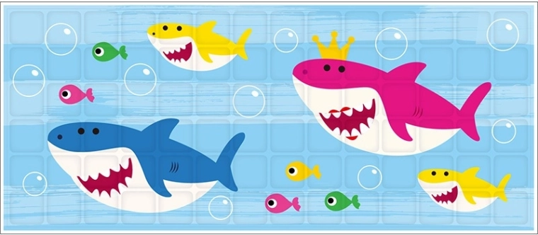 Adesivo decorativo Squalo – decorazione murale impermeabile 13 × 30 cm