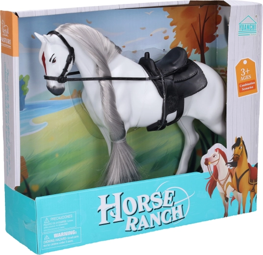 Figurina di cavallo con sella nera 32 cm - 1 pezzo