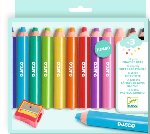 Pastelli vivaci Djeco, 12 pezzi
