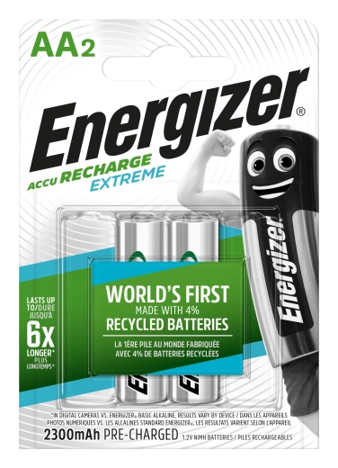Energizer Extreme AA batterie ricaricabili 2300 mAh, 2 pz