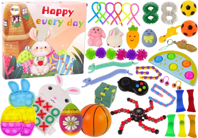 Set pasquale di fidget toys Pop It e squishy antistress – 42 pezzi