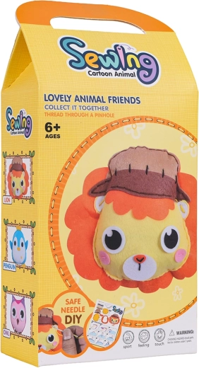 Kit creativo per cucire un leone di peluche