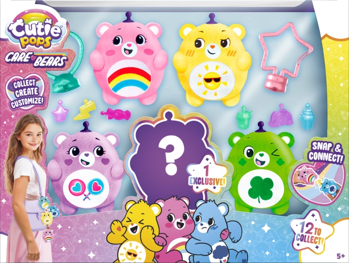 Cutie Pops – ciondolo per zaino Care Bears set deluxe con sorpresa (5 pz)