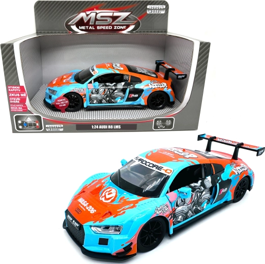Modello in metallo Audi R8 LMS con luci e suoni in scala 1:24