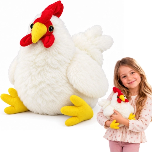 Gallina bianca di peluche 30 cm