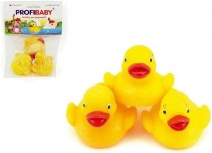 Piccole paperelle da bagno Profibaby con fischietto, 6 cm (3 pezzi)