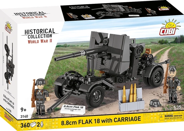 Set di costruzione 8,8 cm FLAK 18 con carrello – 360 pezzi