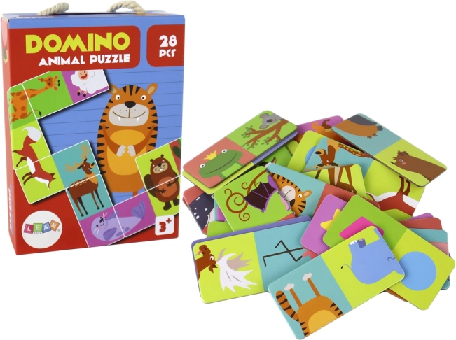 Gioco logico Puzzle Domino Animali 28 elementi